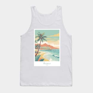 Hawaii Vintage Travel Poster Tank Top